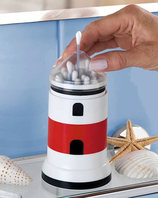Lighthouse Cotton Bud Dispenser
