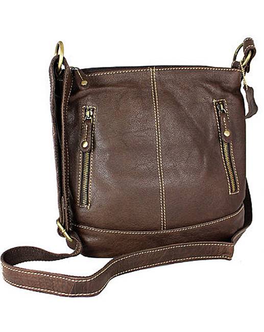 Blousey Brown Leather Shoulderbag | Marisota