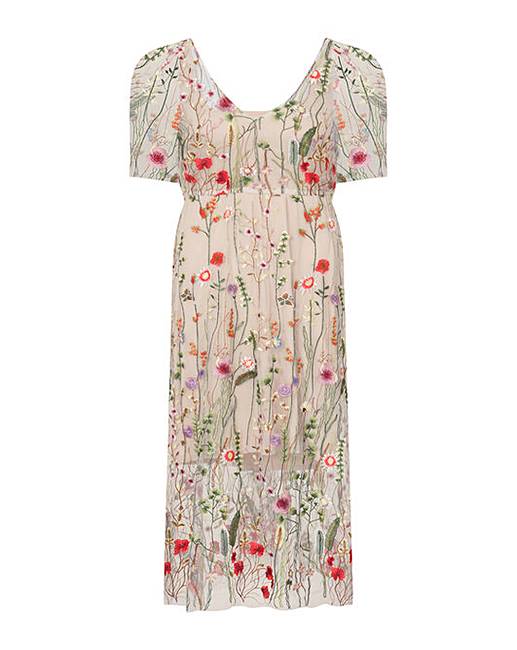 Elvi Floral Net Dress | Marisota