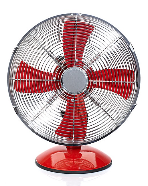 Beldray 12 Inch Red Retro Desk Fan J D Williams Rollover Image To Magnify