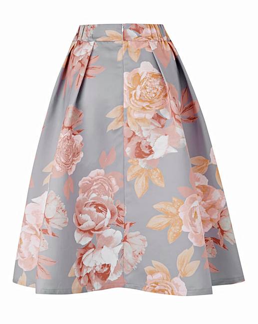 Floral Print Prom Skirt with Pockets | J D Williams