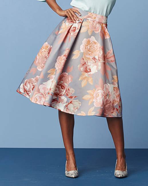 Floral Print Prom Skirt with Pockets | J D Williams