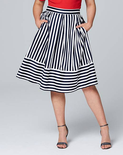 Closet Striped Prom Skirt | Simply Be