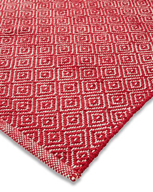 Diamond Flatweave Rug Large J D Williams