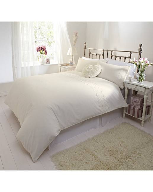 Cascade home Lace Border Duvet Set Home Beauty & Gift Shop