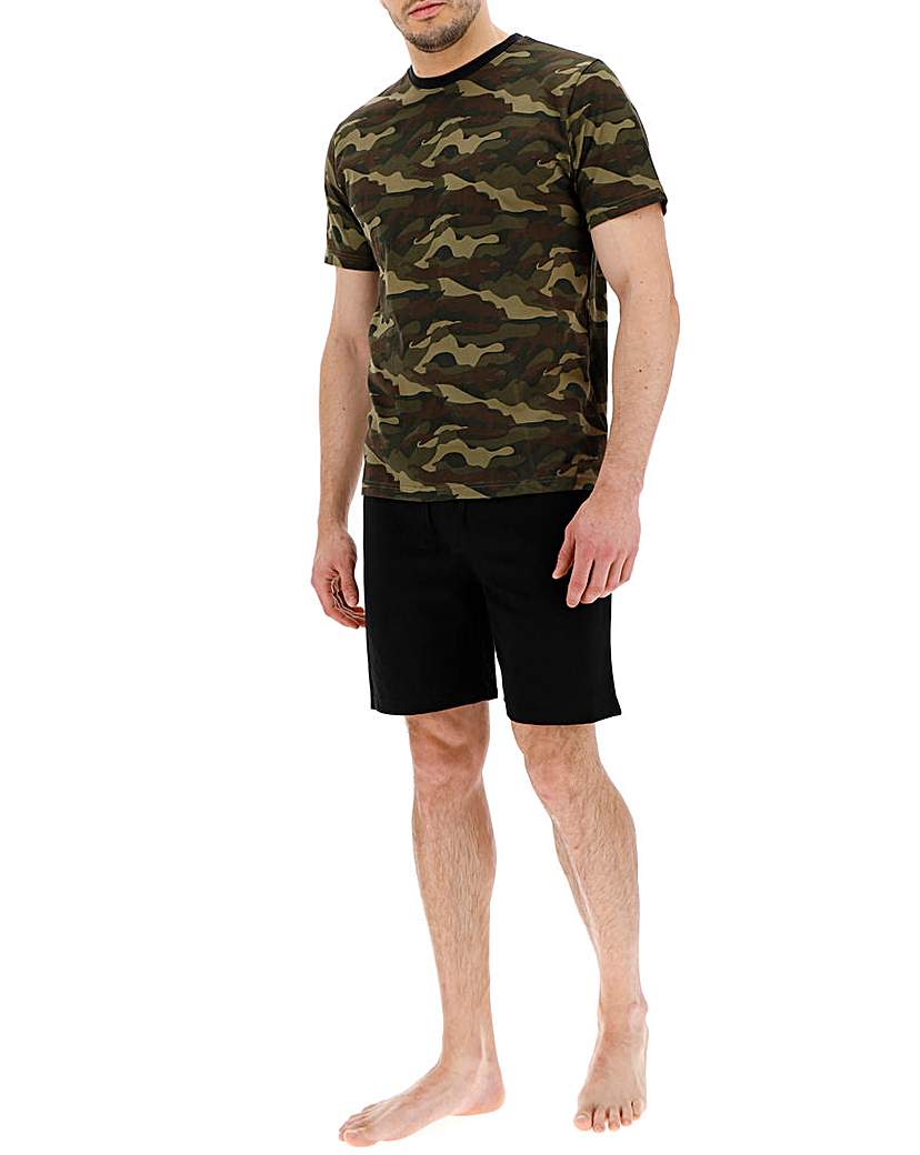 Image of Camo Print Short Pyjama Set