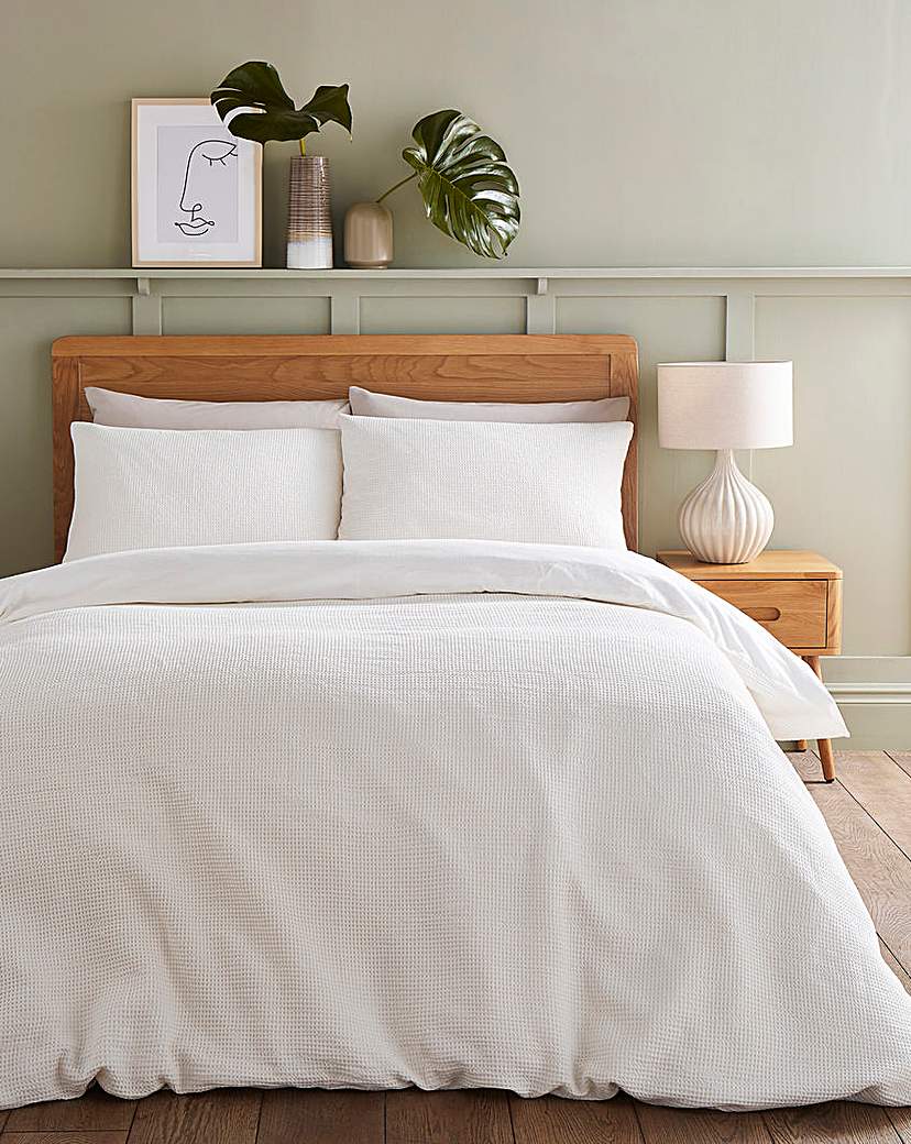 Waffle Pure Cotton Duvet Cover Set