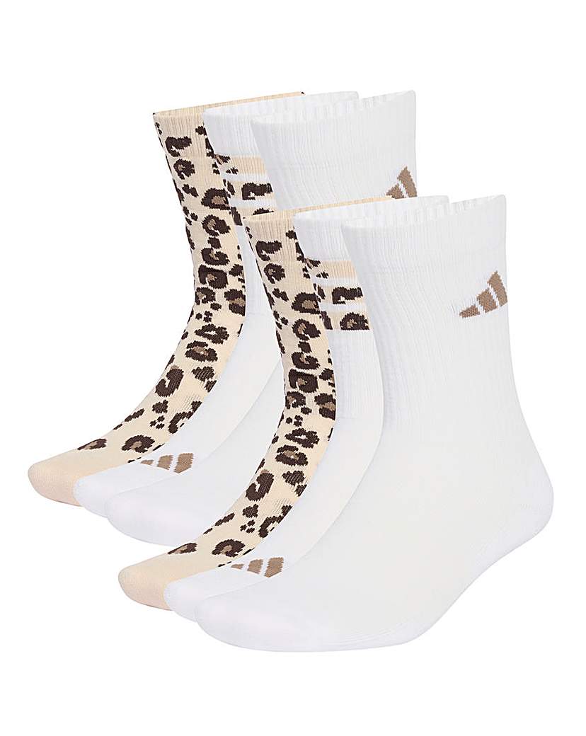 adidas 3 Pack Leopard Print Socks