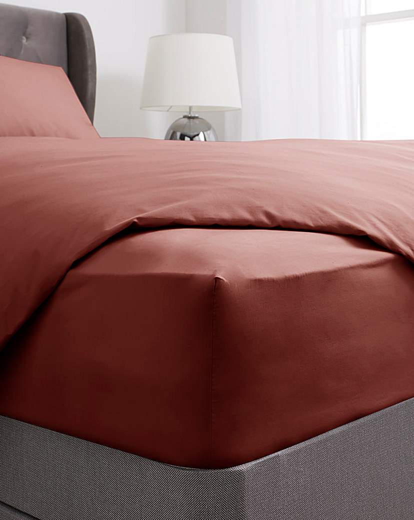 200TC Plain Dye Fitted Sheet