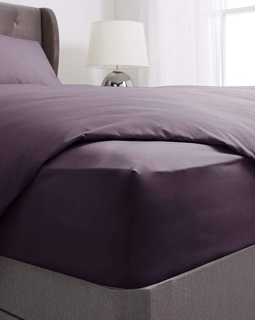 200TC Plain Dye Fitted Sheet