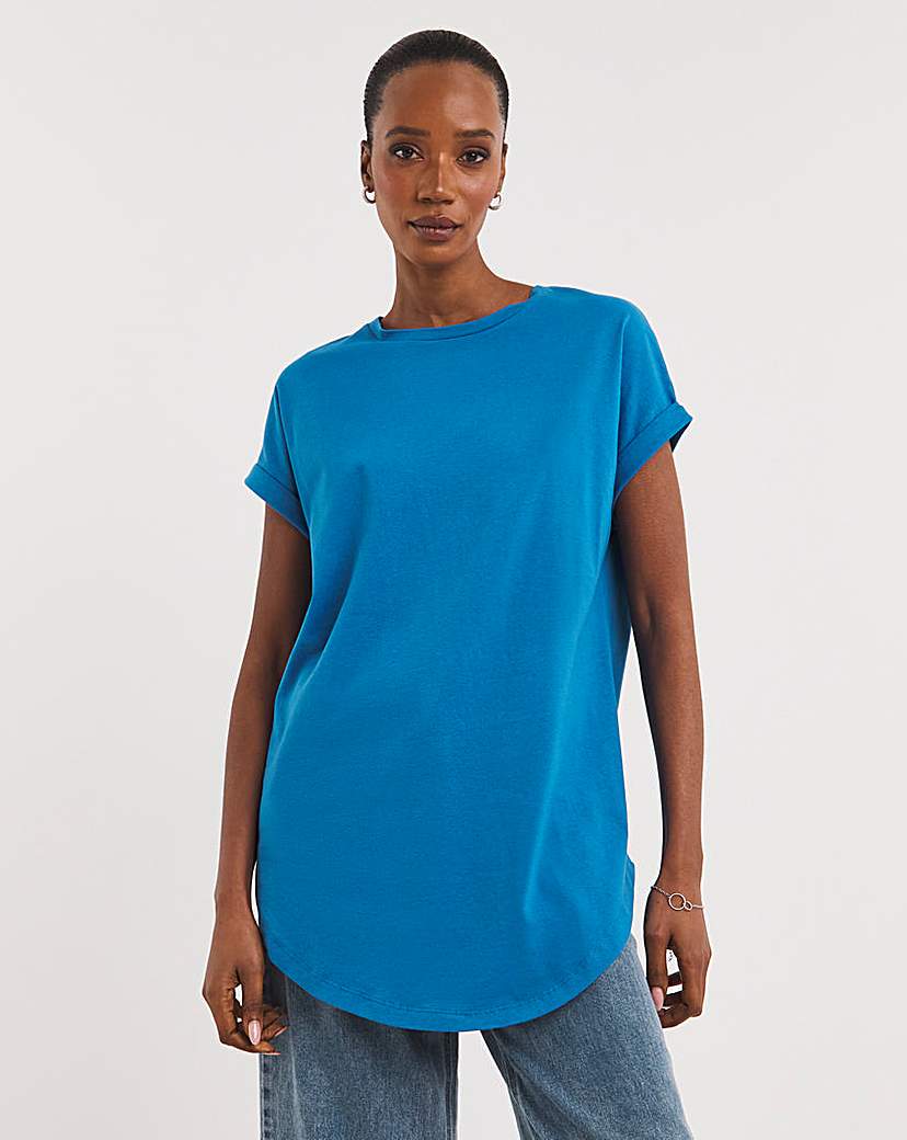 Value Cotton Split Side Curved Hem Tunic