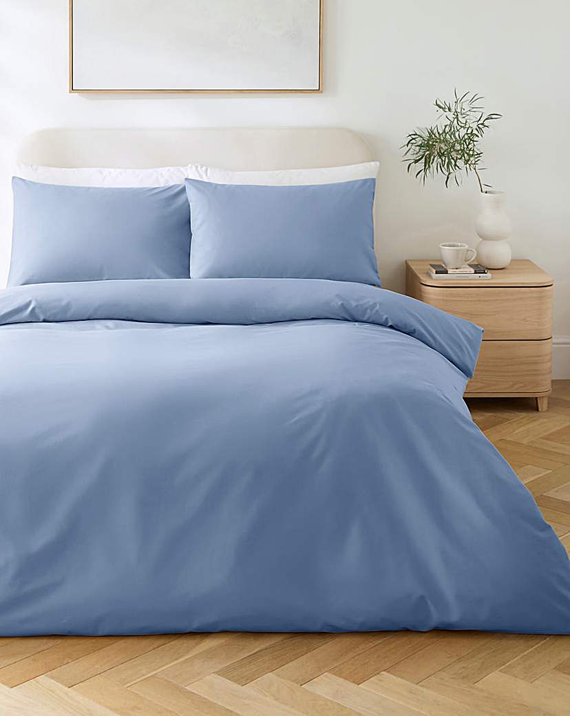 Non Iron Plain Dye Duvet Cover Denim …