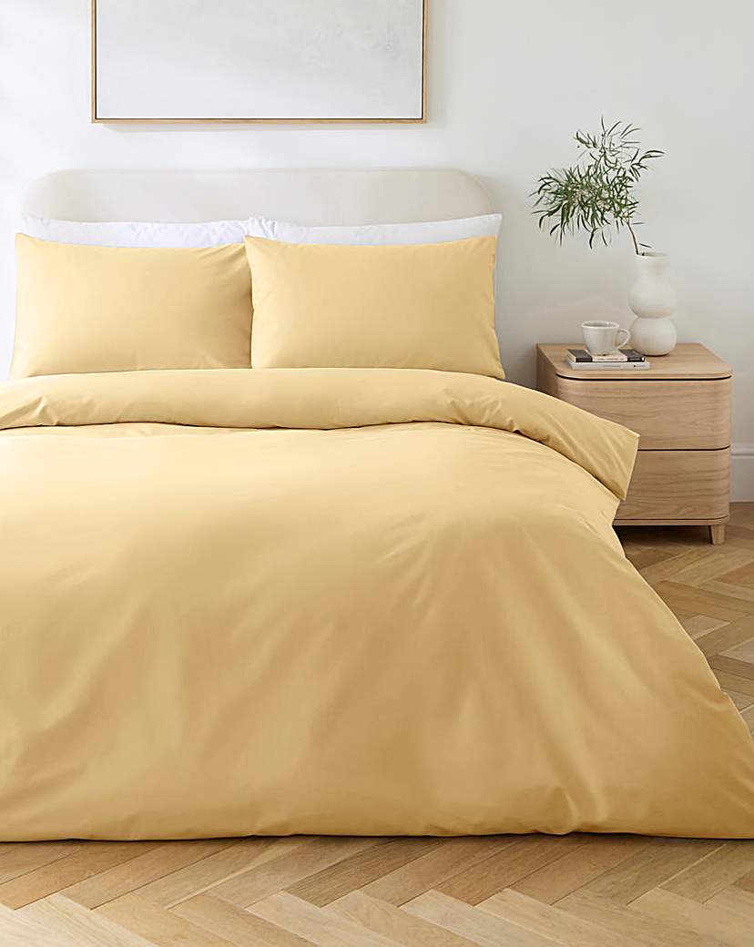 Non Iron Plain Dye Duvet Cover Lemon …