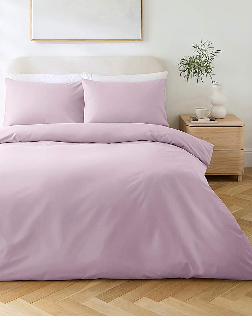 Non Iron Plain Dye Duvet Cover Mauve …