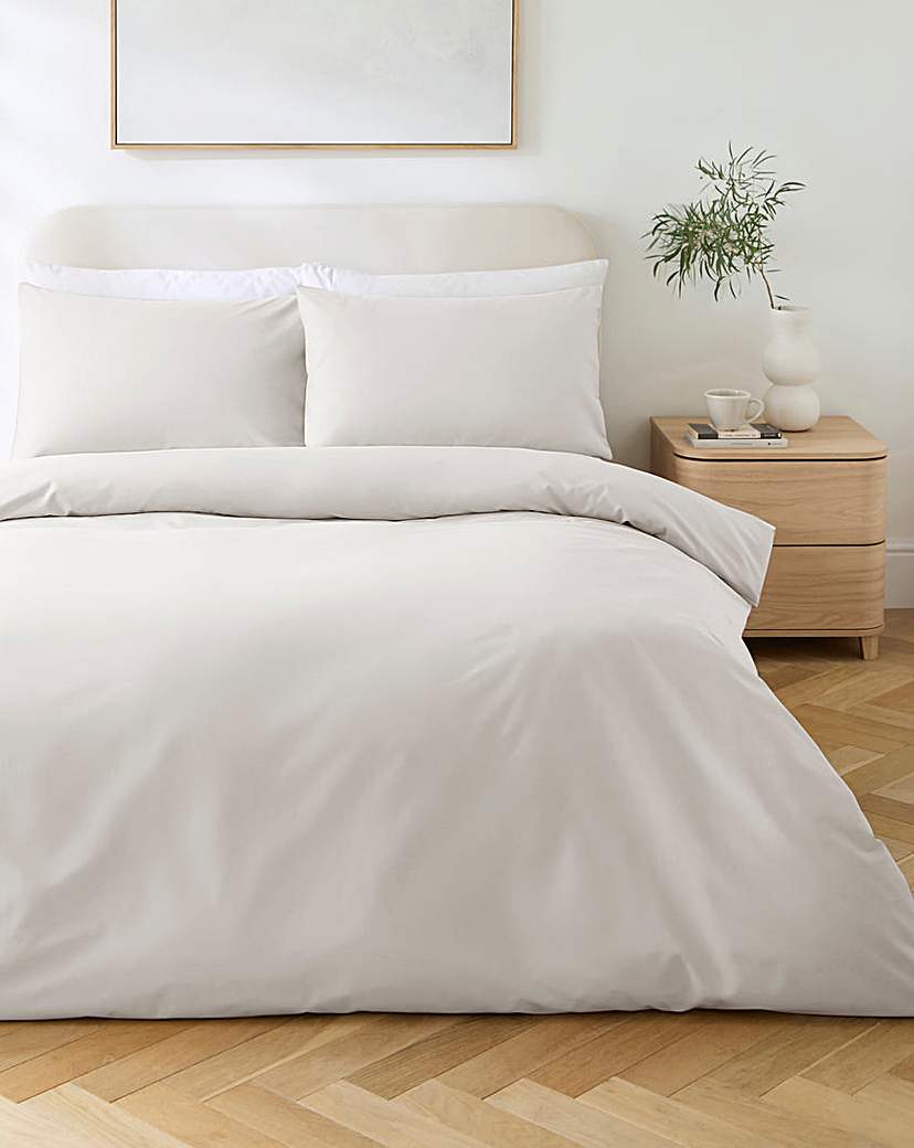 Non Iron Plain Dye Duvet Cover Ivory …