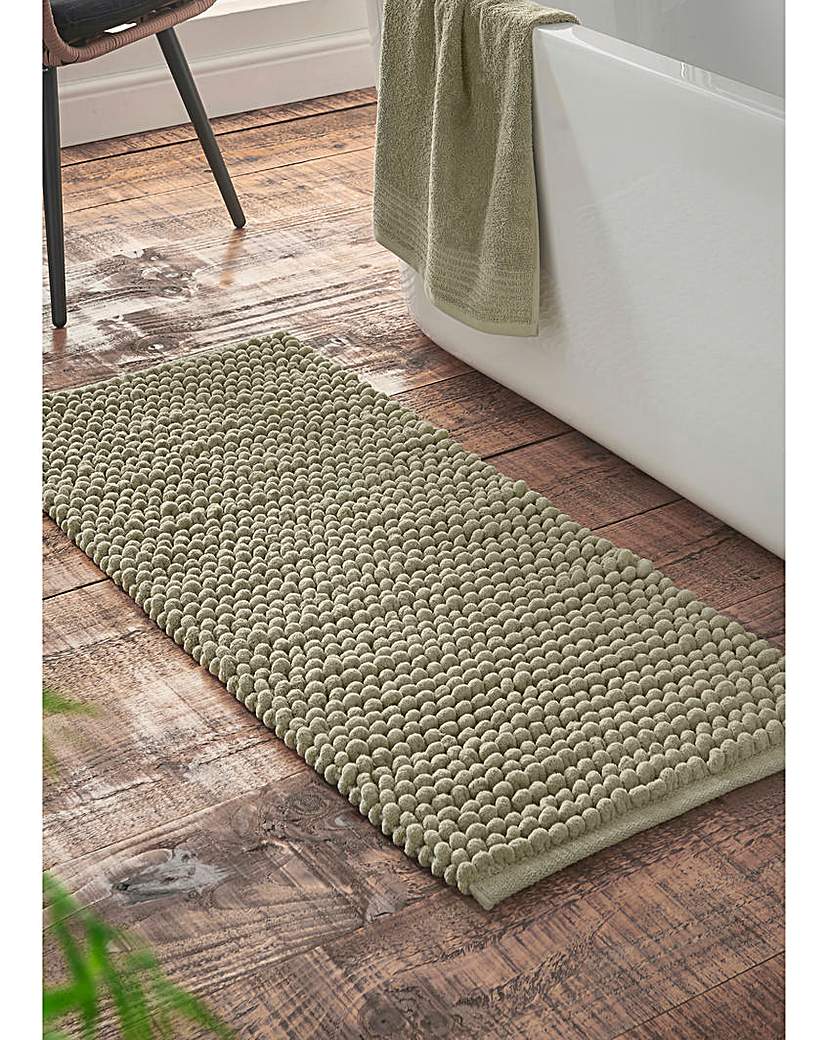 Bianca Aspen Bobble Bathroom Runners - Sage