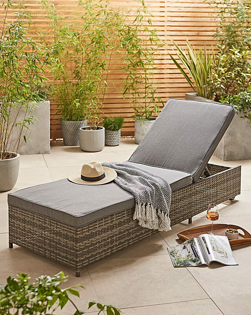 Charles Bentley Rattan Sun Lounger