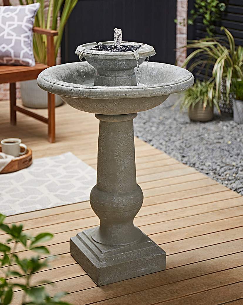 Solar Bird Bath Water Feature