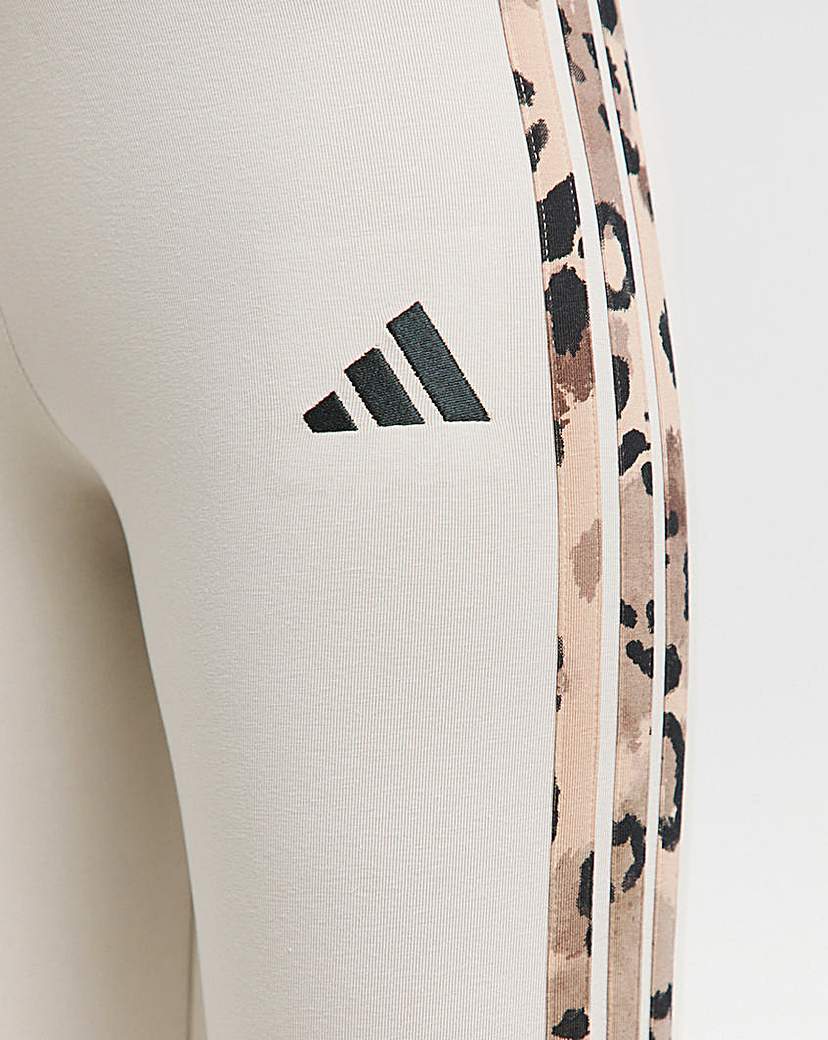 adidas 3 Stripe Leopard Legging