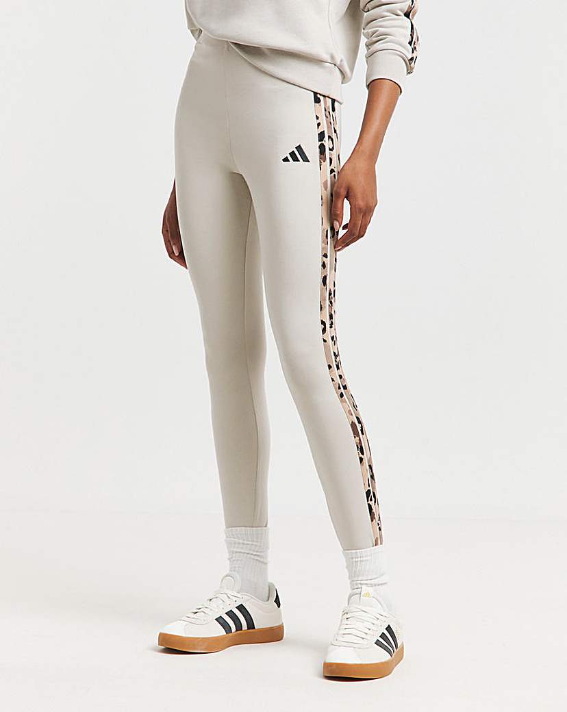 adidas 3 Stripe Leopard Legging