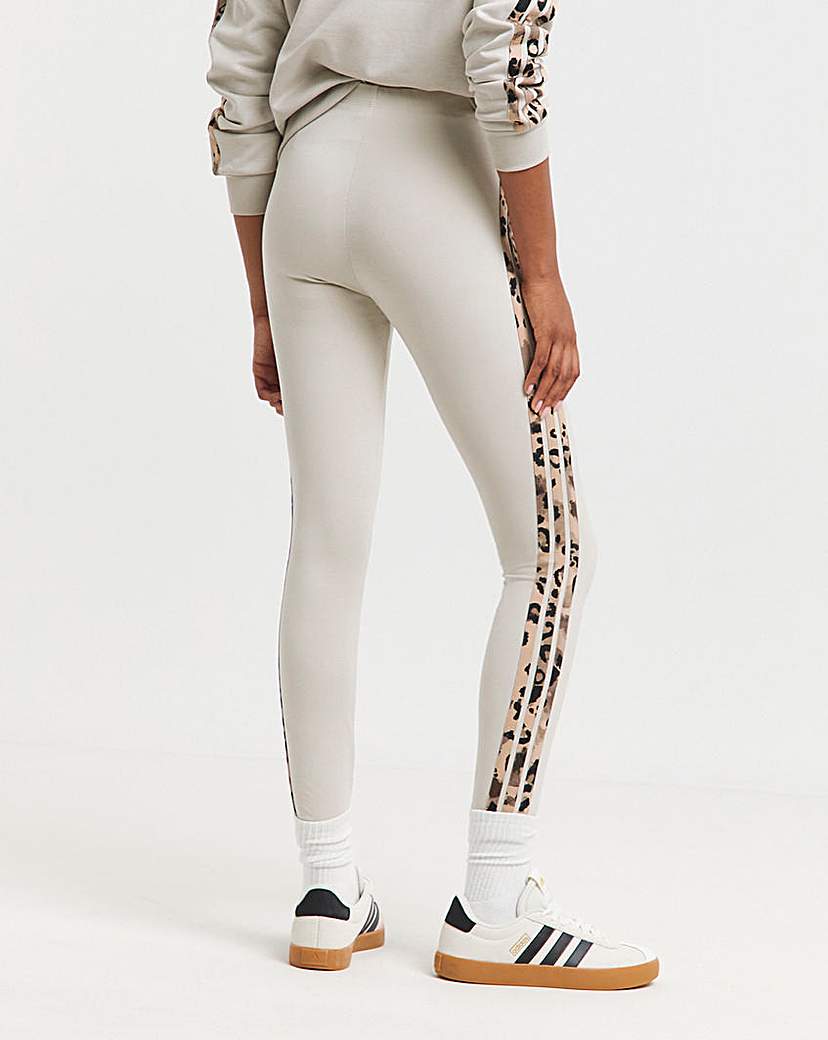 adidas 3 Stripe Leopard Legging