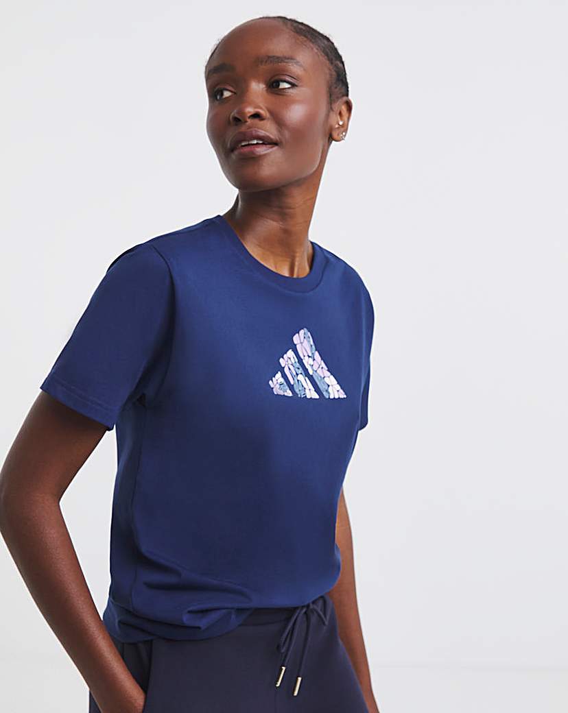New In - adidas Floral Print Crew T-Shirt