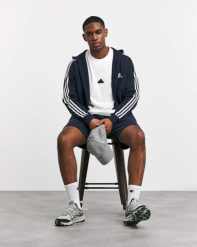 adidas 3-Stripes Fleece Full Zip Hoodie