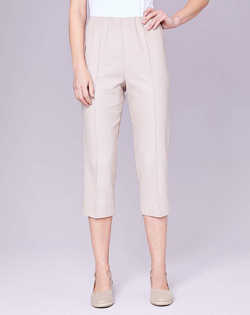 Image of Julipa Crop Linen Mix Trousers