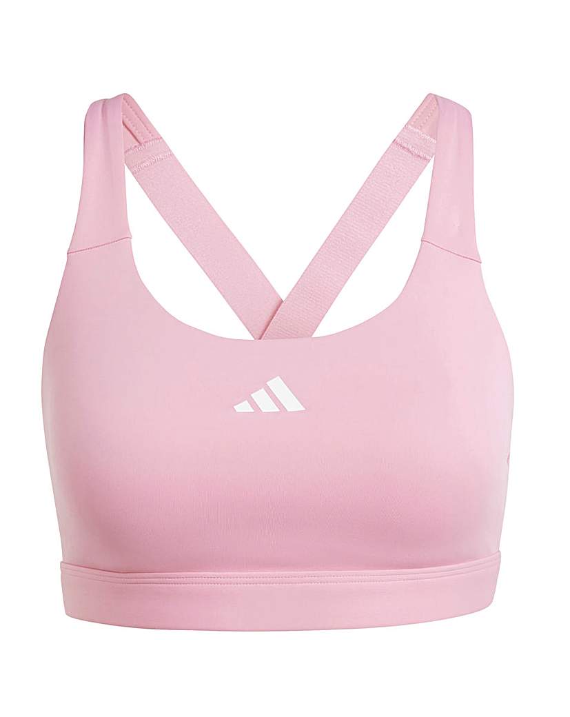 adidas DD+ High Support Sports Bra In Pink | UK Size L(E-G) Women's