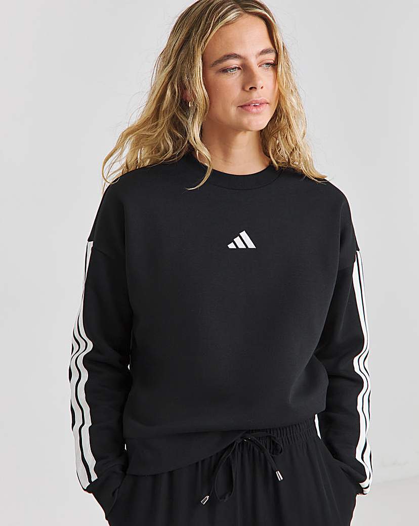 adidas 3 Stripes Fleece Sweatshirt