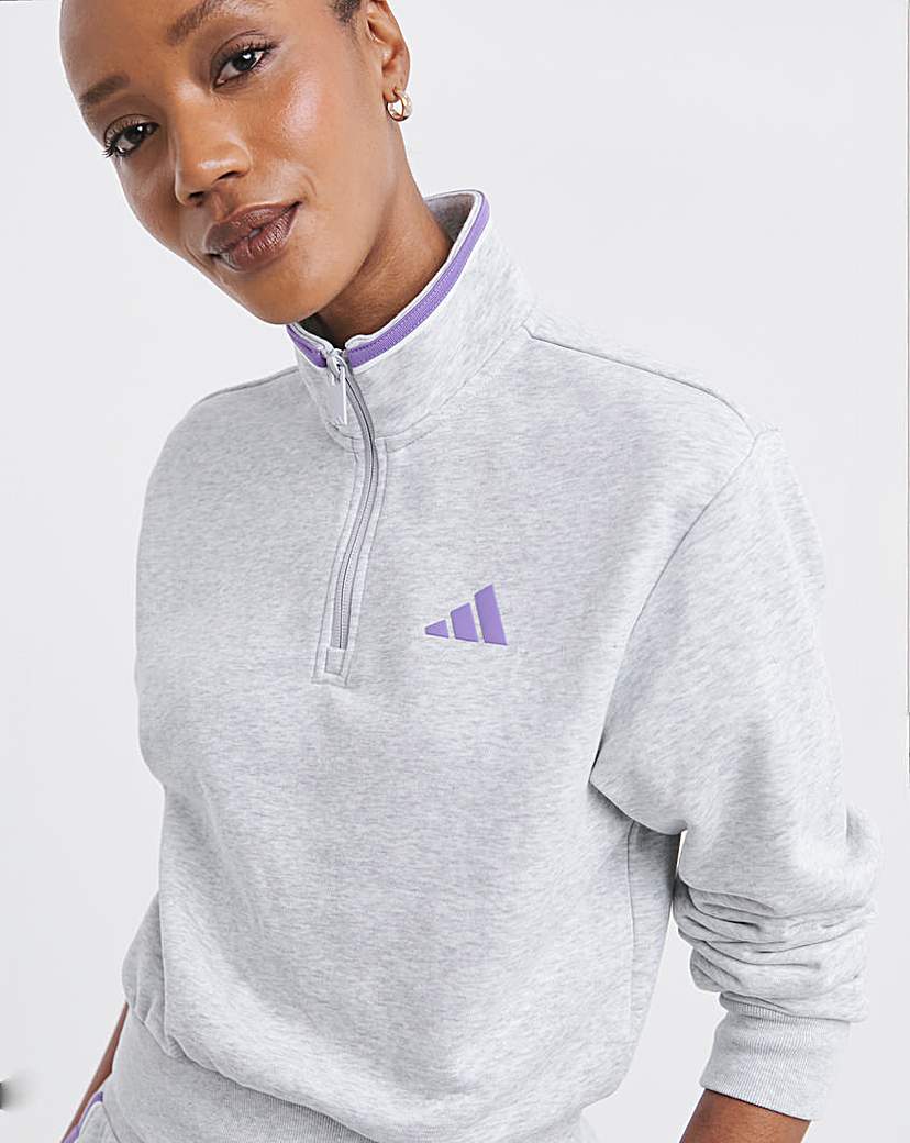 New In - adidas Colourblock 1/4 Zip Sweatshirt