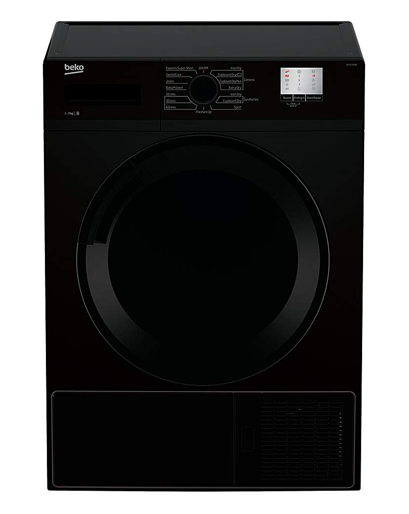 BEKO 7KG Condenser Tumble Dryer Black