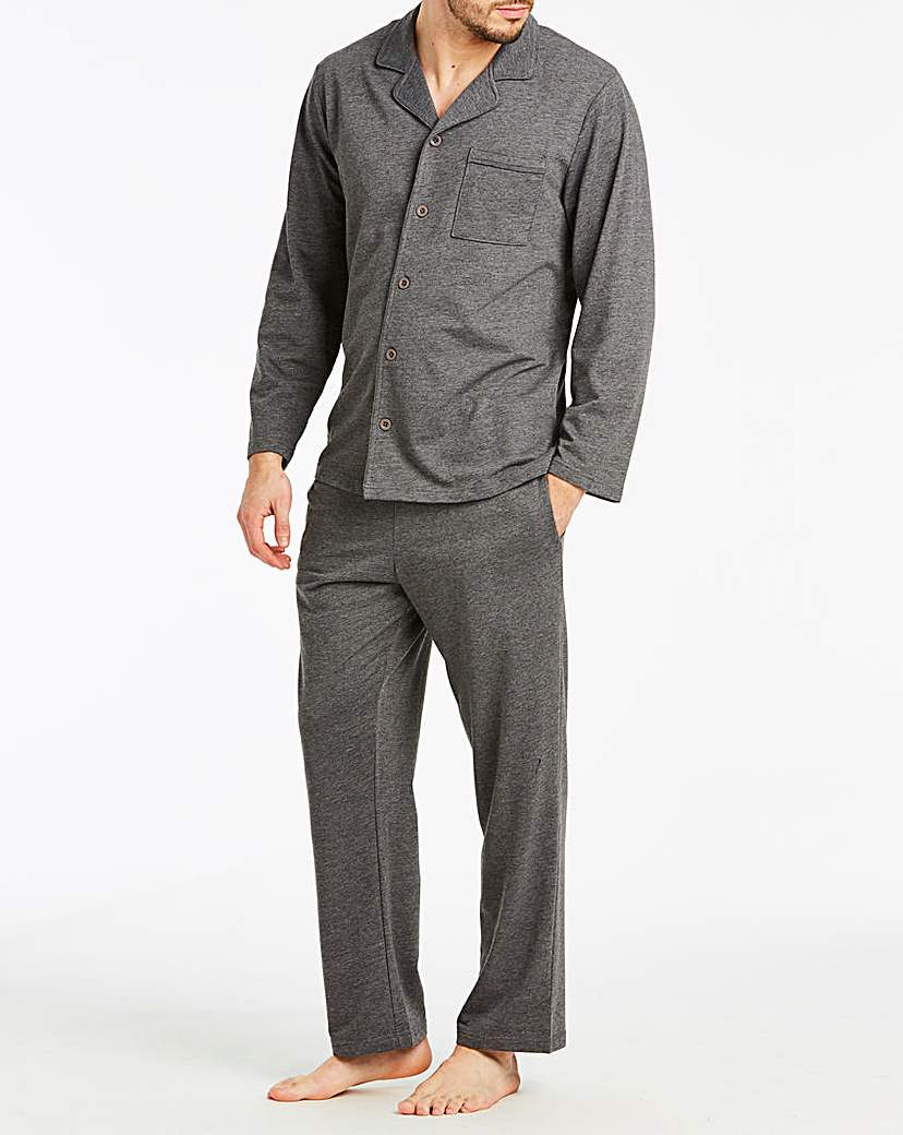 Image of Charcoal Classic Long Pyjama Set