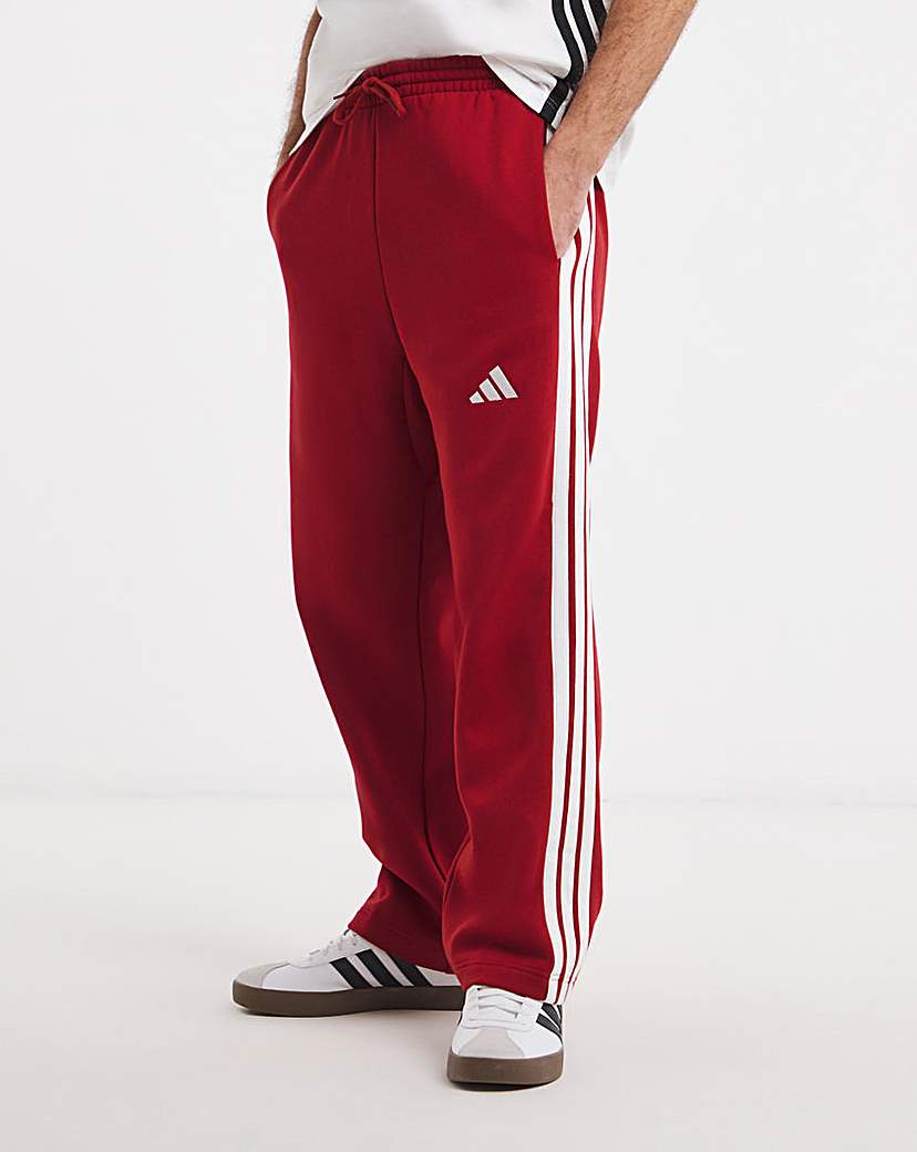 adidas Wide Leg 3 Stripes Fleece Pants …