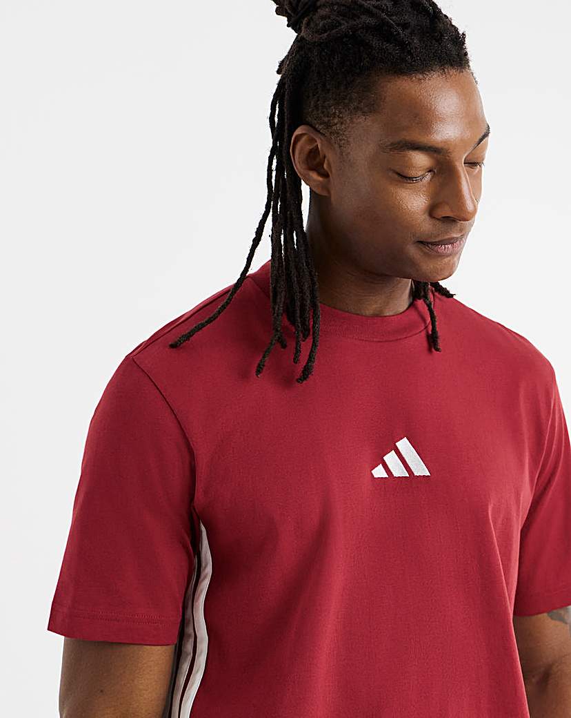 adidas 3 Stripes TShirt Maroon adidas Size …