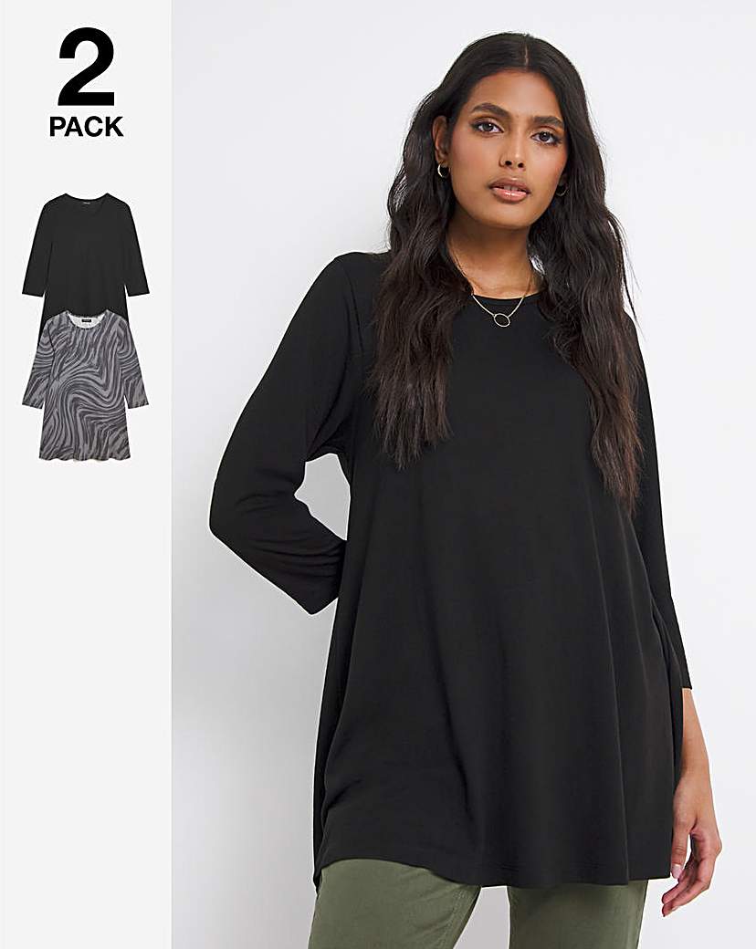 JD Williams 2 Pack Three Quarter Swing Tunics