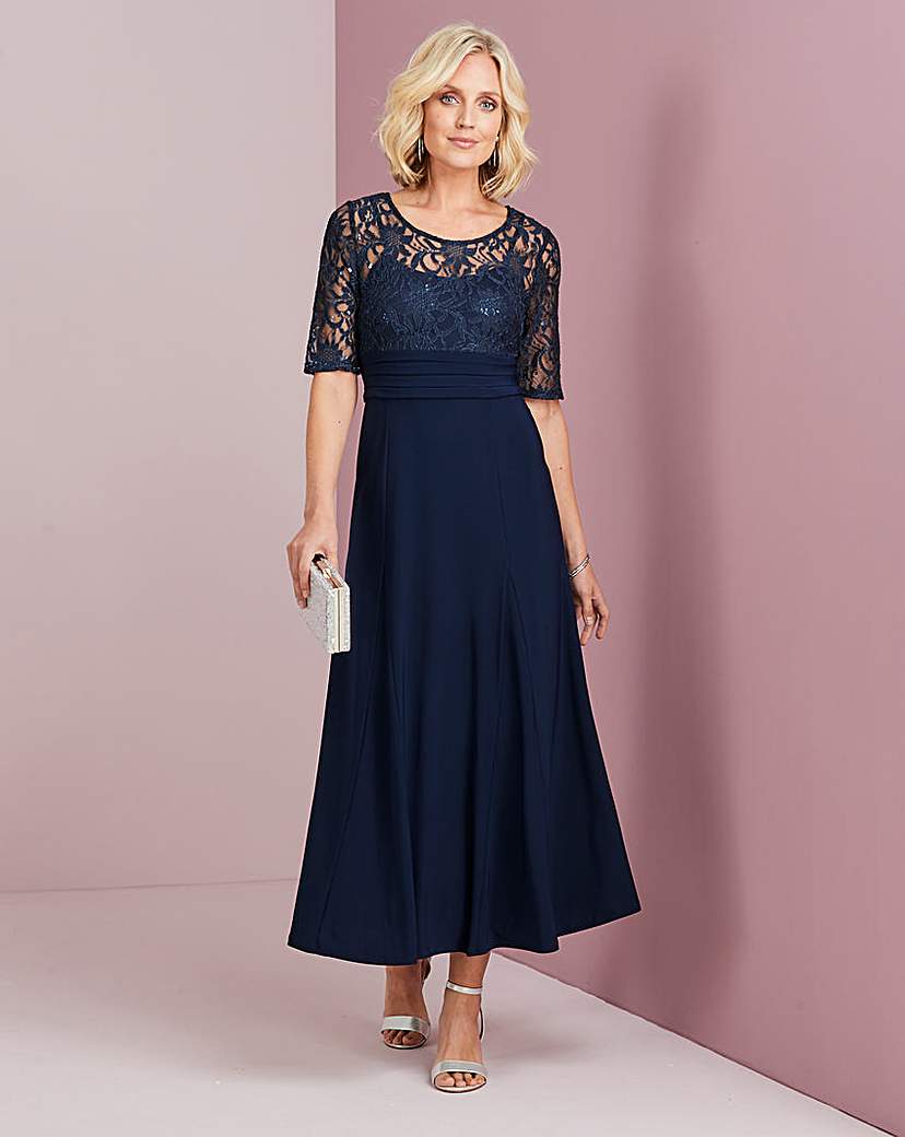 Downton Abbey Inspired Dresses Nightingales Lace Bodice Dress £95.00 AT vintagedancer.com