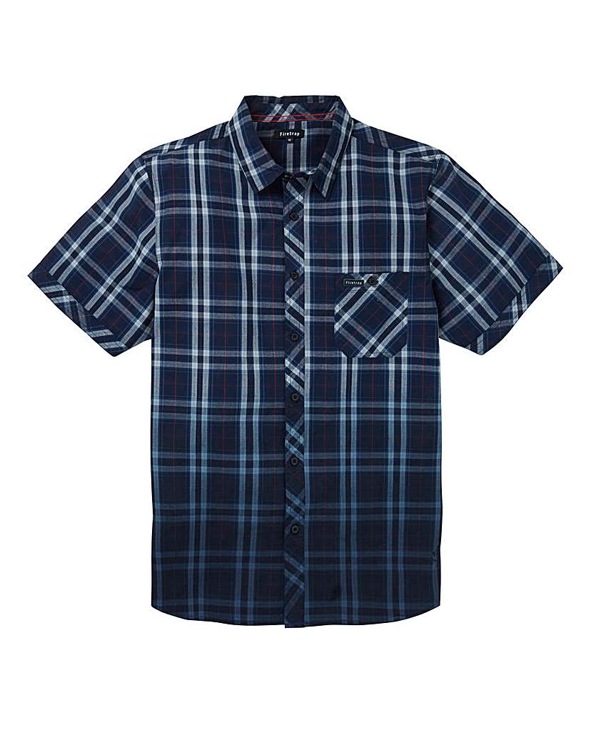Firetrap Navy Barra Short Sleeve Shirt L
