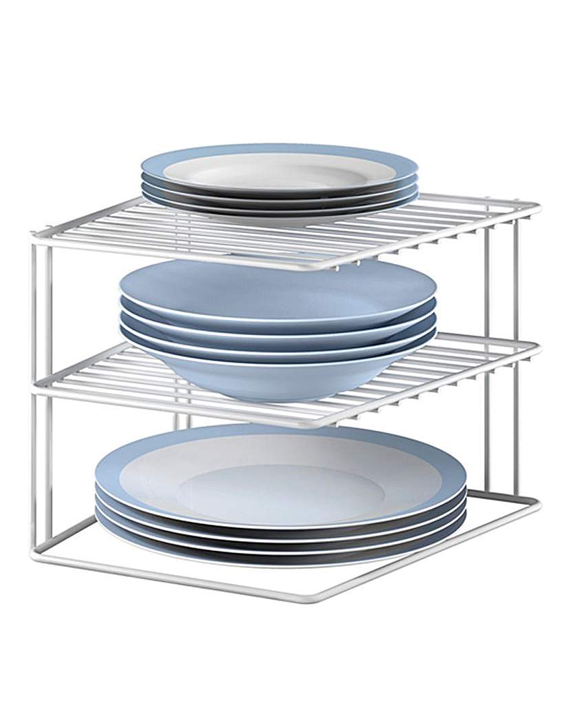Image of Metaltex 3 Tier Corner Plate Rack