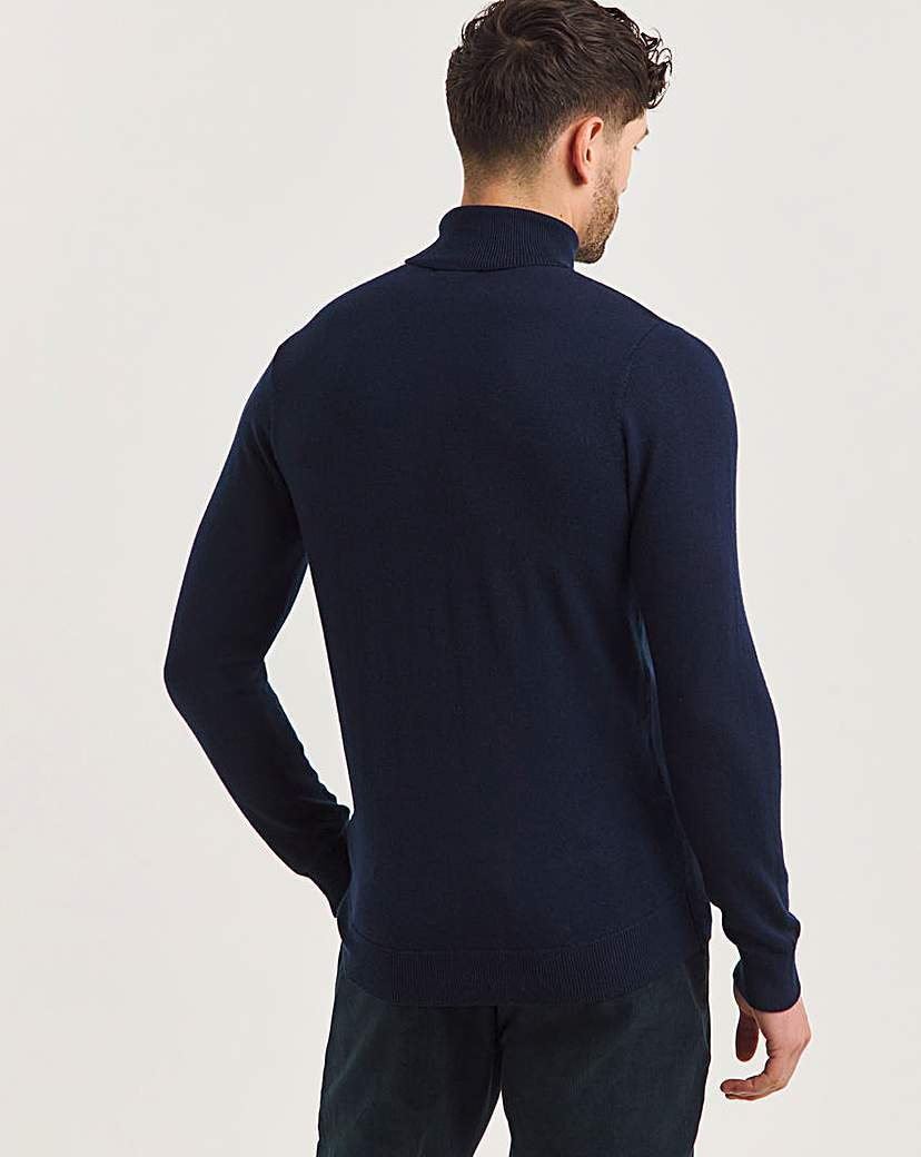 Merino Wool Roll Neck Jumper
