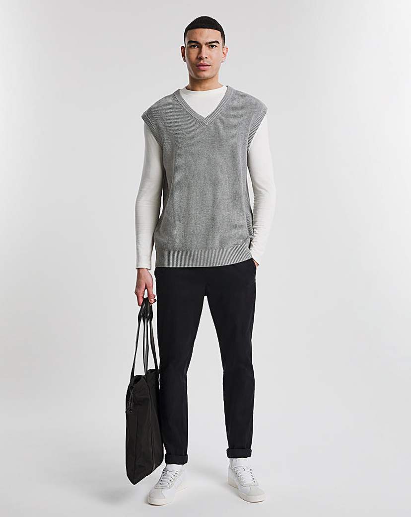 V Neck Knitted Sweater Vest