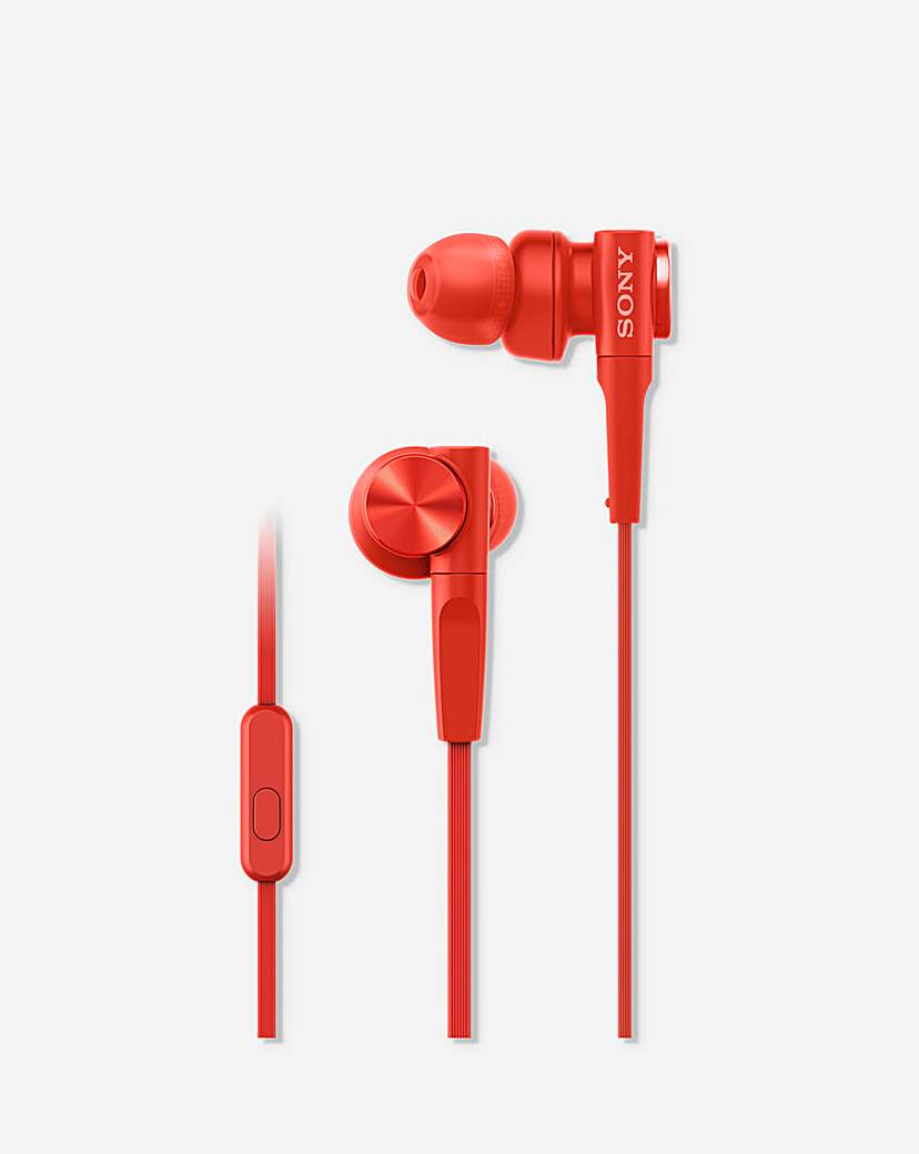 Sony MDR-XB55AP Headphones Red