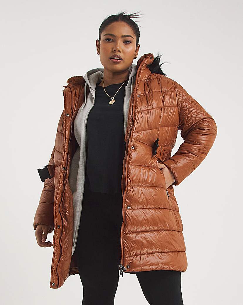 Belted Puffer Coat | Simply Be