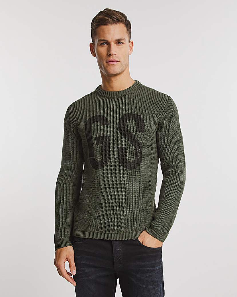 Khaki Star Loose Knit Jumper