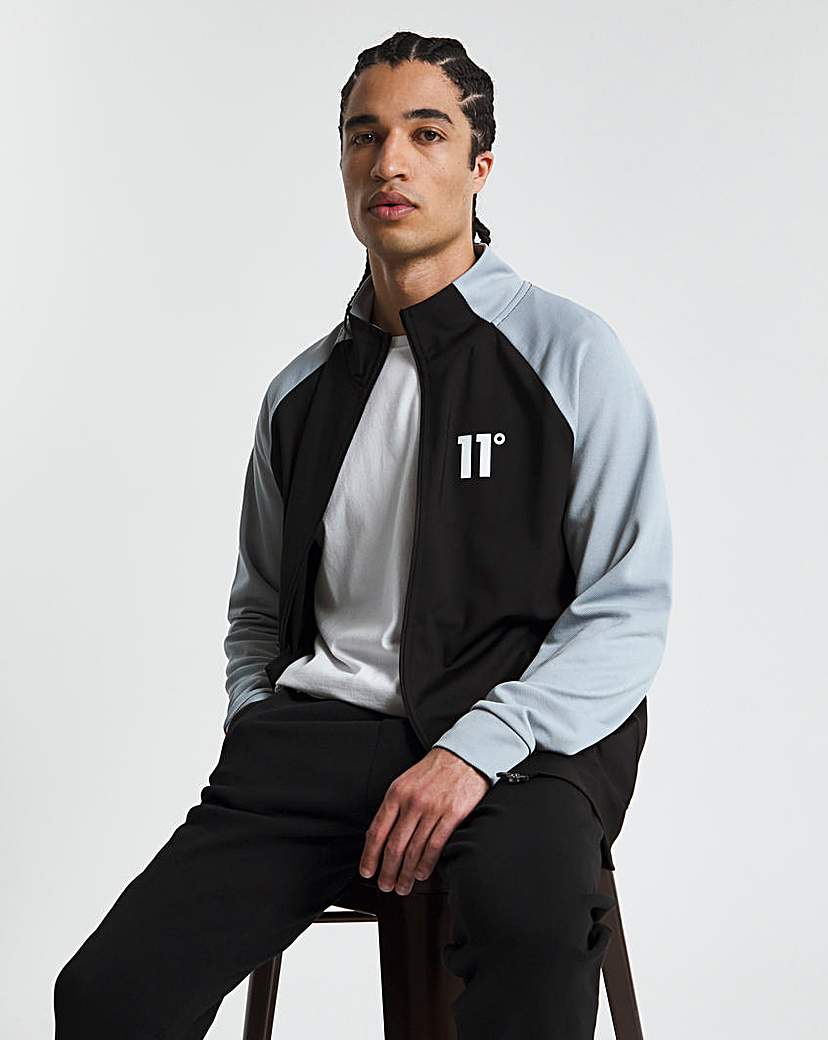 11 degrees mixed fabric track top