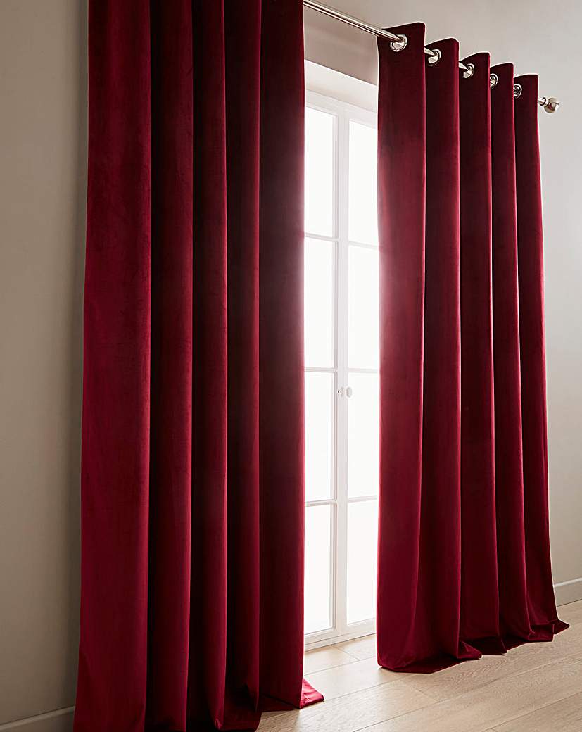 Luxury Velour Lined Eyelet Curtains