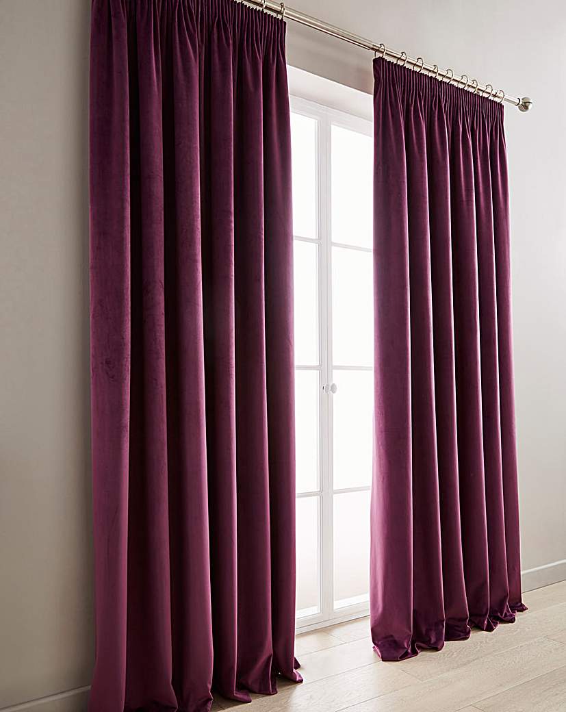 Luxury Velour Pencil Pleat Curtains