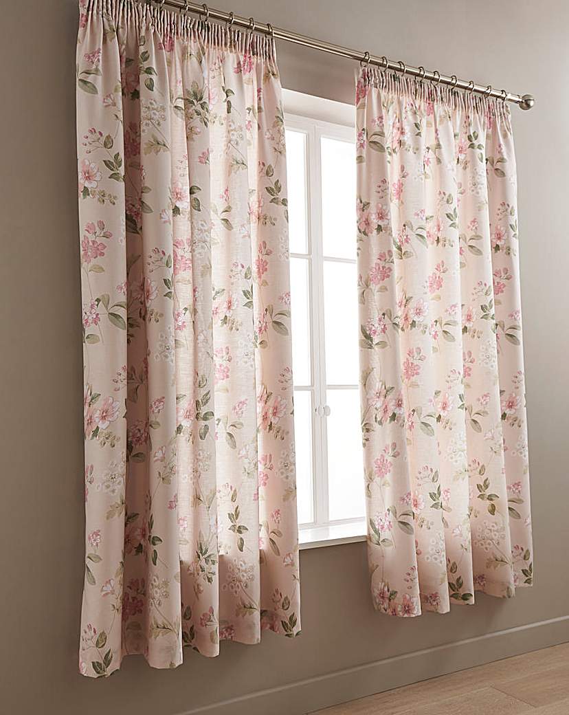 Lorena Blush Lined Curtains