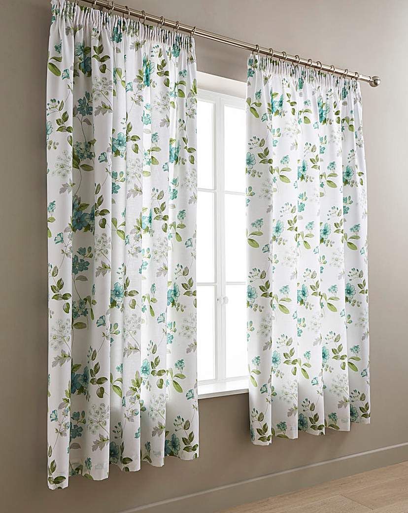 Lorena Green Lined Curtains