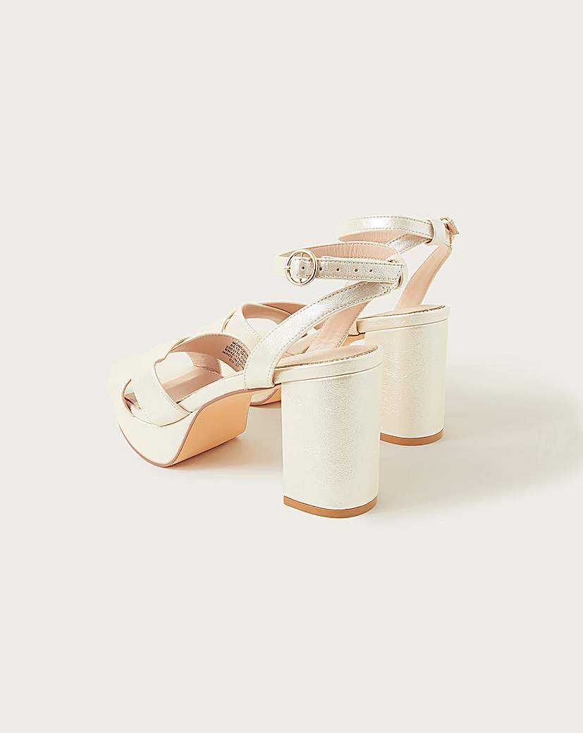New In - Monsoon Pearlised Heeled Sandals